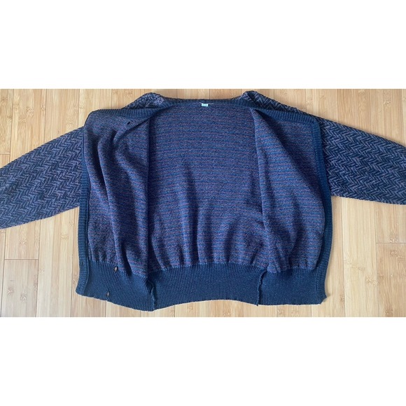 Tricots St Raphael 100% Virgin‎ Wool  Cardigan Sweater SM Herringbone Pearl VTG - Picture 10 of 11